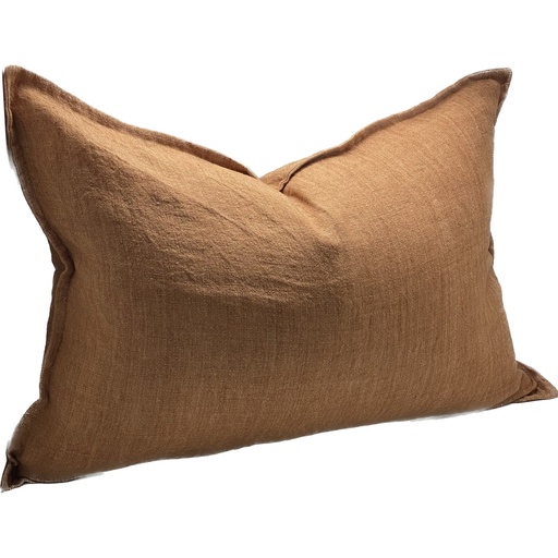 [SC9007] LINEN CUSHION COVER - CHESTNUT