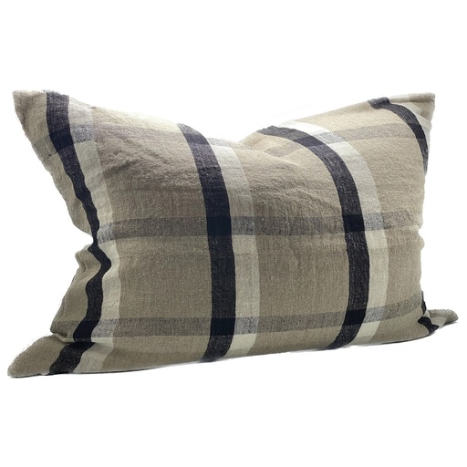 [SC9029] LINEN CUSHION COVER - NATURAL / BLACK / IVORY
