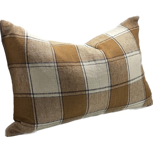 [SC9059] LINEN CUSHION COVER - TOBACCO
