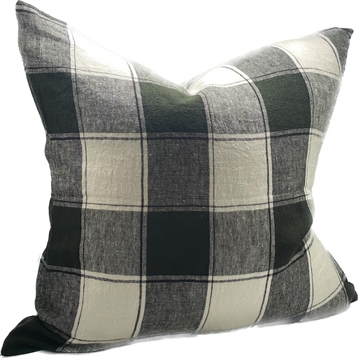 [SC9066] LINEN CUSHION COVER - BLACK