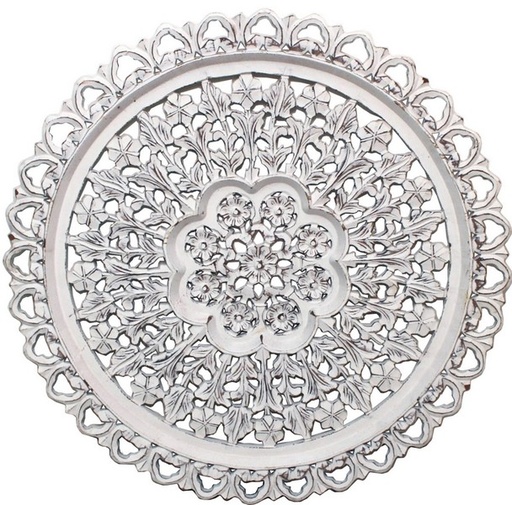[SE2084] RUSTIC ROUND CARVED 3D WALL DECOR