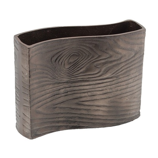 [SE2271] ALU TIMBER WAVY RECT VASE,LARGE