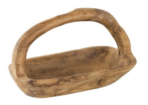 [SE2303] TEAK RECT TRAY W/HANDLE