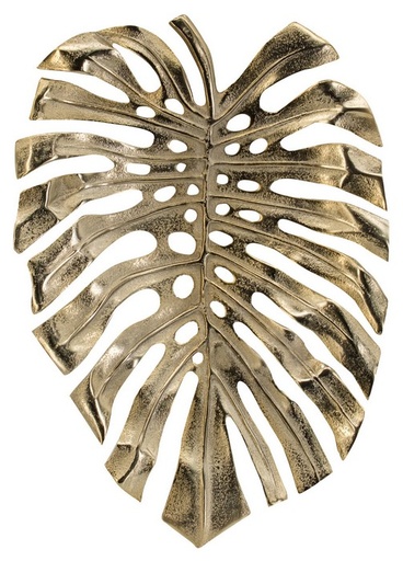 [SE2444] GOLD ALUMINIUM LEAF BOWL/PLAQUE