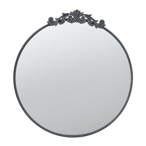 [SE2473] BLACK METAL ROUND MIRROR