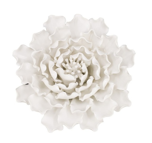 [SE2488] CERAMIC WHITE FLOWER WALL DÉCOR