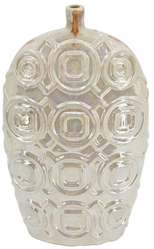 [SE2524] SHELBY SHORT IRIDESCENT GLAZE CERAMIC VASE