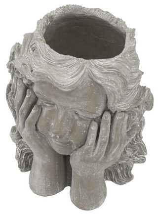 [SE2529] GIRL STATUE PLANTER