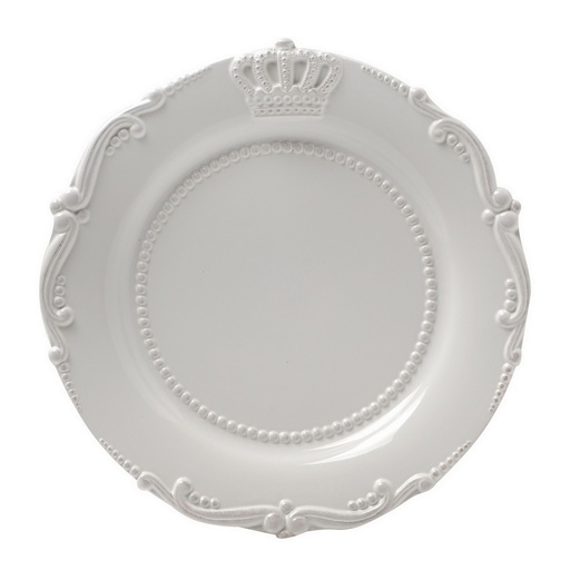 [SE2725] LOUIS CROWN CERAMIC DINNER PLATE