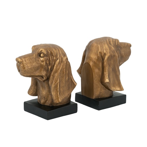 [SE2920] DOG HEAD BOOK ENDS S/2