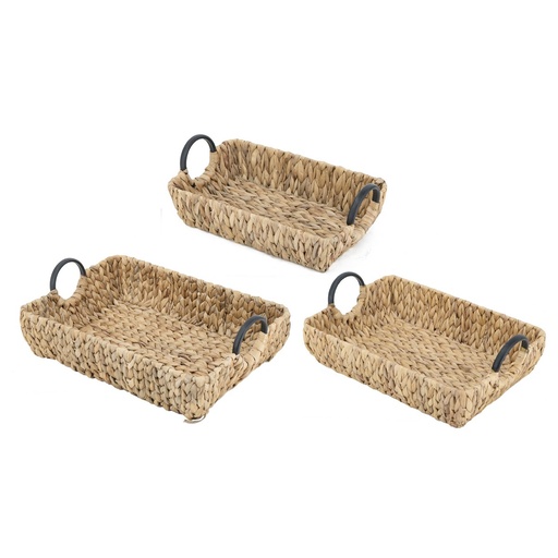 [SE3005] WATER HYACINTH TRAY SET/3