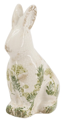 [SE3025] CERAMIC GREEN FLORAL RABBIT