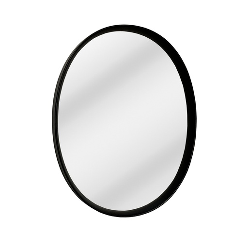 [SQ7045] BLACK OAK OVAL FRAMED MIRROR