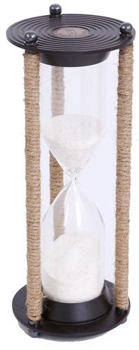 [TK1159] SANDTIMER BRASS / ROPE