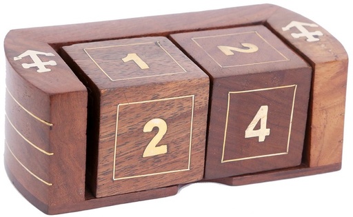 [TK1167] WOODEN DATE SET WALNUT FINISH