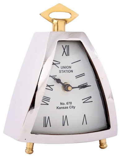[TK1198] ALUMINIUM TRIANGLE CLOCK