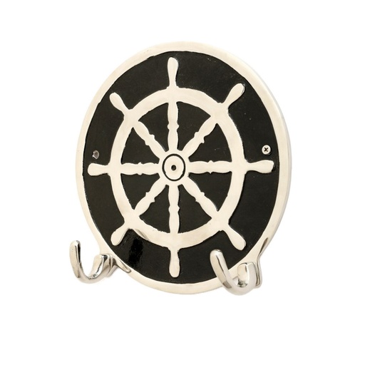 [TK1260] ALUMINIUM SHIP WHEEL WALL HOOK