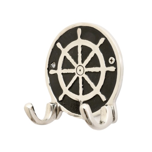 [TK1261] ALUMINIUM SHIP WHEEL WALL HOOK