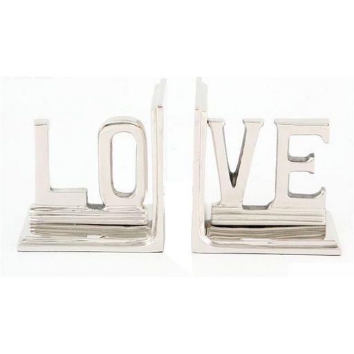 [TK1297] ALUMINIUM LOVE BOOKENDS