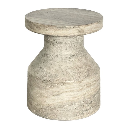 [TP7003] TRAVERTINE SIDE TABLE - BLUE