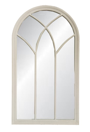 [TS7005] VINTAGE CREAM CHURCH WINDOW MIRROR