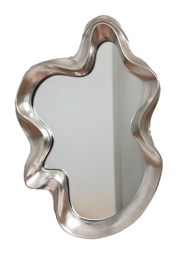 [TS7008] VINTAGE SILVER ABSTRACT MIRROR