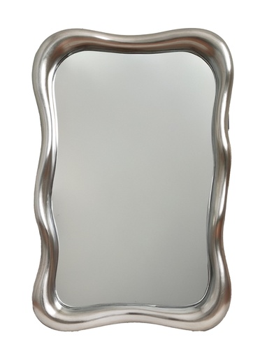 [TS7010] VINTAGE SILVER ABSTRACT MIRROR