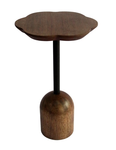 [UH5013] CLOVER SIDE TABLE  - WALNUT