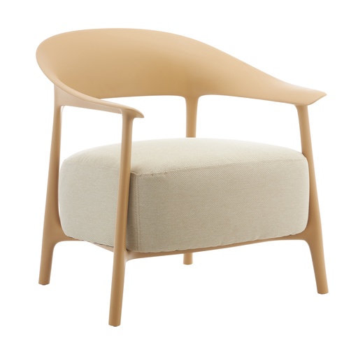 [UR6009] DRIFT OUTDOOR PP CHAIR W/ TAN OUTDOOR FABRIC - SAND FRAME