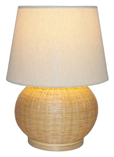 [YL2030] BAMBOO & LINEN TABLE LAMP  - NATURAL