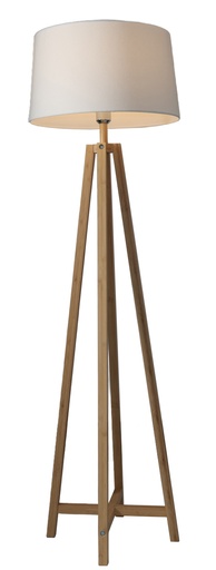[YL2037] BAMBOO & LINEN FLOOR LAMP  - NATURAL