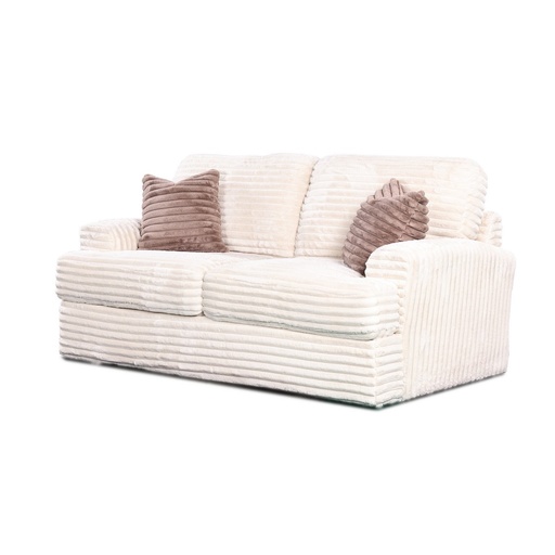 [YL3003] BRUNO LARGE CORD SOFA 2 SEATER W/CUSHIONS - IVORY