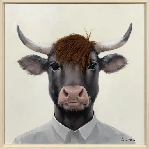 [ZL6014] BAD HAIR DAY - BULL CANVAS