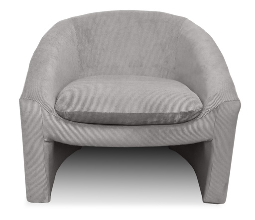 [CD5005] SHACKELTON CORDUROY OCCASIONAL CHAIR - GREY