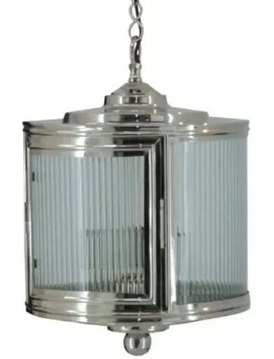 [CI5007] GLASS PENDANT - NICKLE PLATED