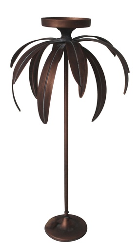 [GF1232] PALM CANDLE HOLDER