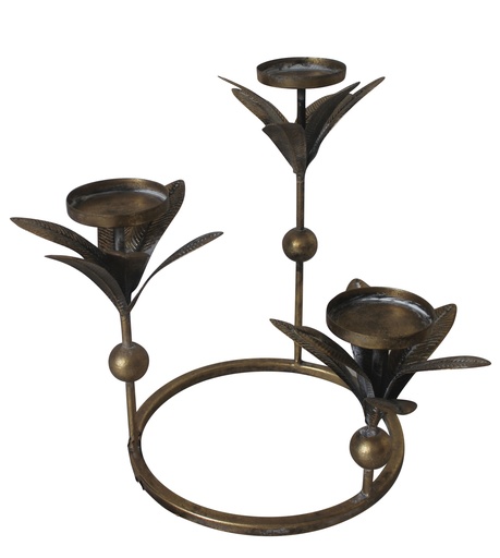 [GF1233] PALM CANDLE HOLDER