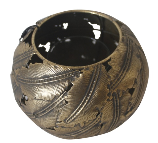 [GF1237] ROUND LEAF CANDLE HOLDER