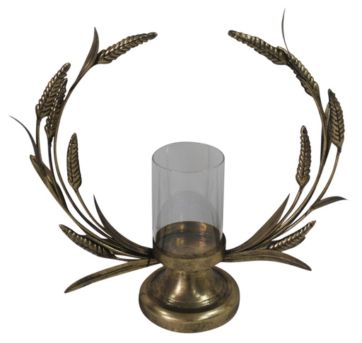 [GF1243] WREATH BUNNY TAIL CANDLE HOLDER