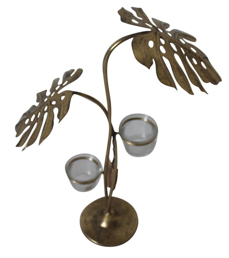 [GF1244] MONSTERA CANDLE HOLDER