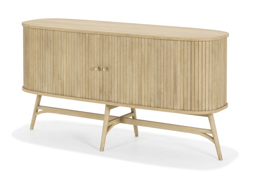 [HS4001] NORDIC OAK SIDE BOARD WITH SLIDING DOORS