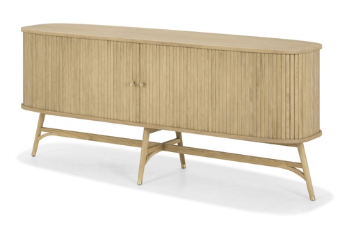 [HS4002] NORDIC OAK SIDE BOARD WITH SLIDING DOORS