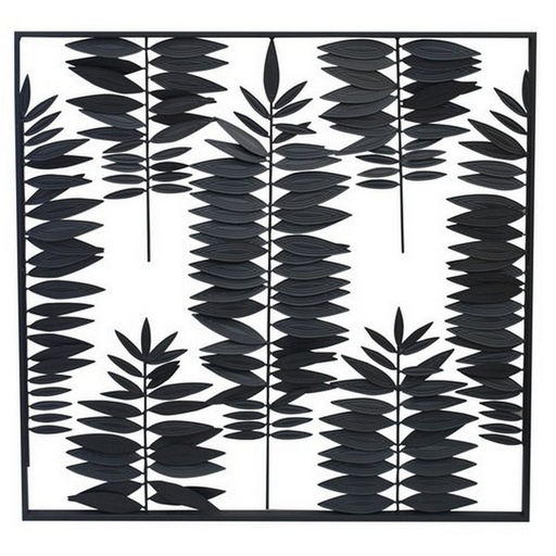 [TF4146] CHARCOAL METAL FLORAL WALL HANGING
