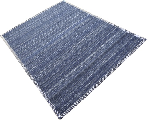 [VJ6002] ANTIS HAND LOOM CARPET - WOOL/VISCOSE - WOOL/VISCOSE - INDIGO